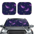 thumbnail image 2 of Naloa Eggplant 2 Piece Foldable Car Sun Shades, Car Windshield Sunshade, Front Window Sunshade for Car, Truck, SUV - Small, 2 of 7