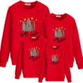 thumbnail image 2 of Matching Family Christmas Tree Print Long Sleeve Sweatshirt Casual Pullover Tops, 2 of 8