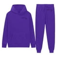 thumbnail image 4 of Women's Merry Print Hooded Sweatsuit Set, 2 Piece Loungewear Outfit, Cute Graphic Hoodie and Jogger Pants, Soft Fleece Tracksuit, Cozy Casual Matching Set Purple XXL, 4 of 4