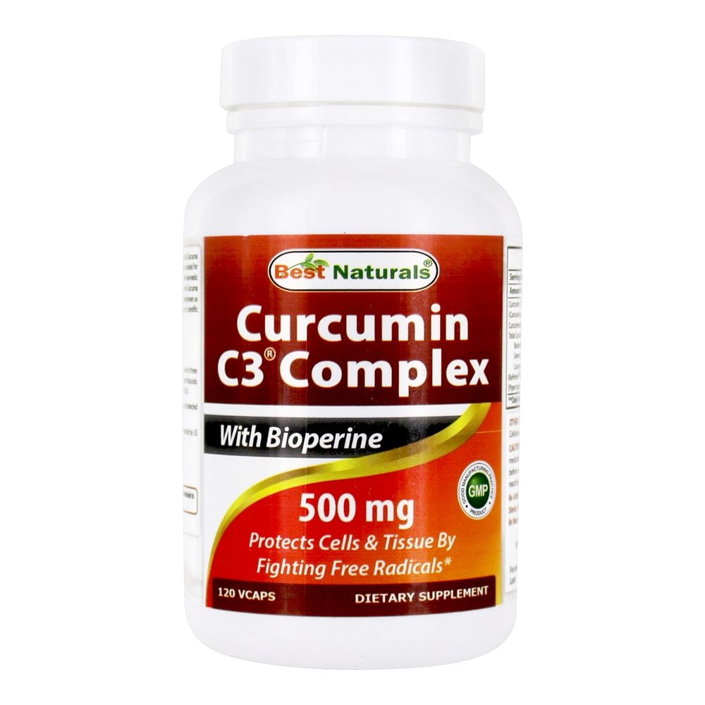 Best Naturals Curcumin C3 Complex with Bioperine 500 mg. 120 VCap(s