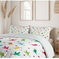 thumbnail image 6 of Ambesonne Love Duvet Cover Set, Heart Branches Colorful, 2-Calking, Multicolor, 6 of 7