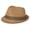 16010#Khaki-Black, variant on Mens Fedora Trilby Straw Sun Hats Summer Panama Beach Sunhats for Men Foldable Short Brim Golf Hats Beige Medium