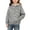 Gray, variant on Spazoro Girls Hooded Sweatshirt with Pockets, Hooded Neck Long Sleeve Drawstring Leopard Print Warm Pullover Tops Casual Hoodies for School Blue Size 7