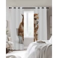 thumbnail image 4 of Funny Alpacas Kitchen Curtains Cute Art Fun Lovely Animals on Toilets Cafe Short Curtains for Bathroom Blackout Window Curtain Grommet Small Window Treatment Drapes for Bedroom Living Room 42"x45"x2, 4 of 9