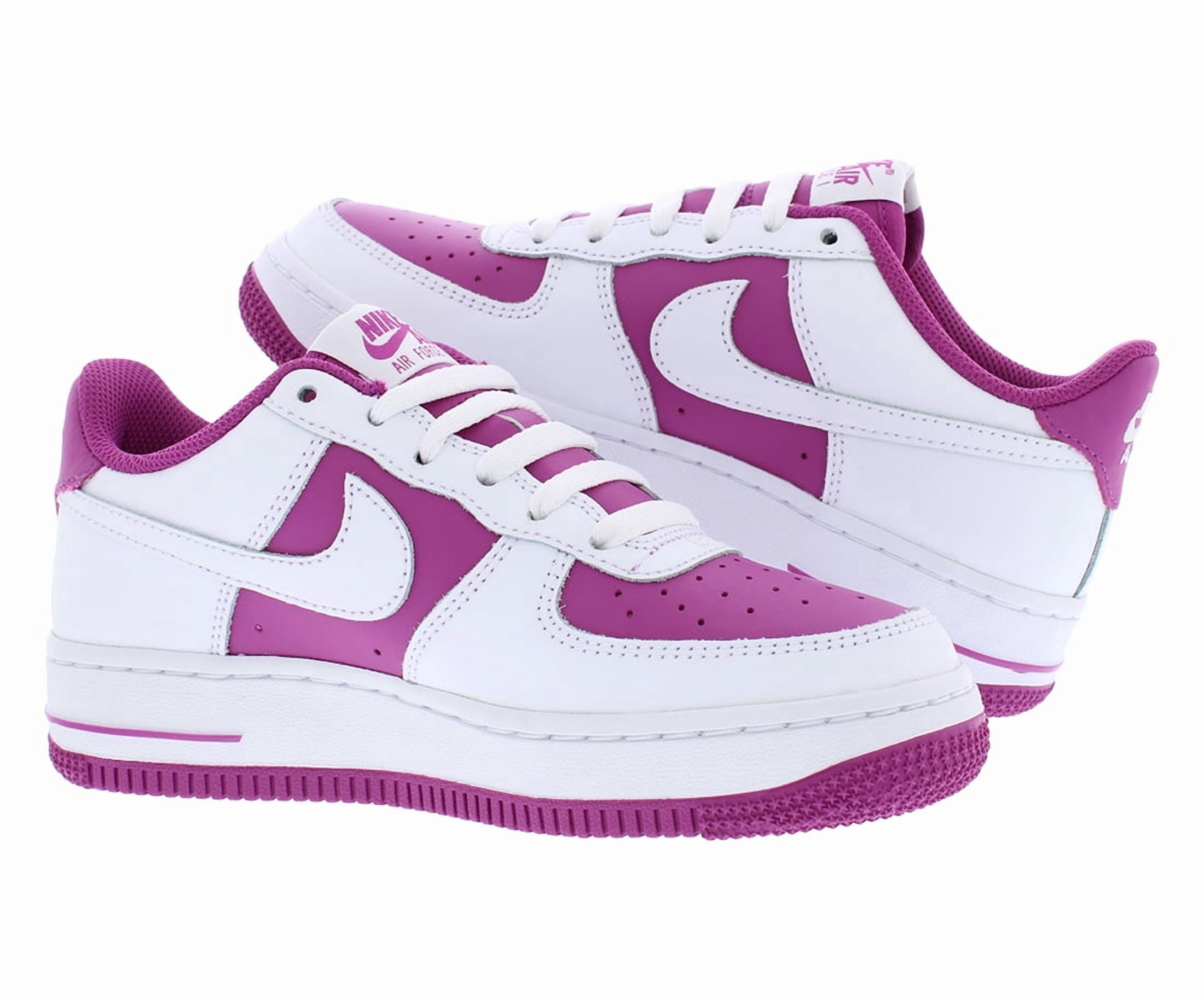 Big Kid's Nike Air Force 1 BG White/Hot Fuchsia (HV0938 100) - 4.5