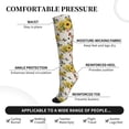 thumbnail image 3 of Lsque Bird Sunflowers Pattern Sport Compression Socks for Men & Women 15-20 mmHg Knee High Nurse Pregnant Running Medical and Travel Athletic, 3 of 6