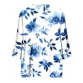 thumbnail image 5 of Axiiglly Linen Tops for Women Floral Print 3/4 Sleeve V Neck Button Down Peplum Summer Blouses, Gifts for Mom, S-2XL, 5 of 5