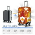thumbnail image 3 of JUNZAN Happy Thanksgiving Three Gnomes Print Washable Luggage Cover - Fashion Suitcase Protector Fits 18-32 Inch Luggage (without luggage), 3 of 5