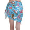 thumbnail image 2 of KLL Sharks Summer Print Women's Sarong Coverups Short Bathing Suit Wrap Skirt Beach Wrap Swimsuit Cover Ups, 2 of 6