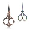 BIHRTC 2Pairs 4.5 Inch Vintage Plum Blossom Scissors and 3.6 Inch Embroidery Scissors Small Stainless Steel Sharp Sewing Scissors for Embroidery, Sewing, Craft, Art Work & Everyday Use