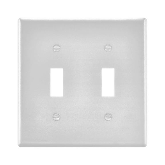 2 Gang Light Switch Cover Plate White Wall Plate Decorate Electrical Outlet Cover Plates 4.56”x4.48”