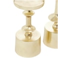 thumbnail image 4 of CosmoLiving by Cosmopolitan 3 Candle Gold Aluminum Metal Pillar Candle Holder, Set of 3, 4 of 8