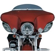 Kuryakyn 1198 Motorcycle Accent Accessory: Zombie Skull Windshield Trim for 1996-2013 Harley-Davidson Motorcycles, Chrome