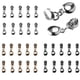 thumbnail image 5 of 10 Piezas con Cabeza de Cremallera, Deslizadores de Cremallera, Tirador de Cremallera, Kit de Reparación de Repuesto para Cremallera de Nailon, Herram Blanco Soledad Tirador de la cremallera, 5 of 9