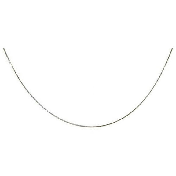 Brilliance Fine Jewelry 10K White Gold DC Box Chain Necklace, 20"