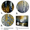thumbnail image 3 of Designart Monochrome Golden Birch Trees By The River II Canvas Wall Art, 3 of 5