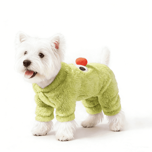 Dog Fuzzy Velvet Pajamas,Sweater Winter Cloth for Small Dogs Cat,Boy Girl,Pet Jumpsuit, Doggy Apparel