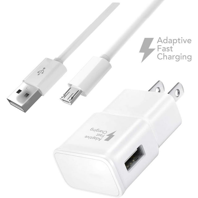 Samsung Galaxy S2, S3, S4, and {GALAXY NOTE 4} Truwire & Trupower Micro USB Home Travel Charger Cable Cord 3 Ft (1M) and Home Adapter for Samsung Galaxy S II/2 Skyrocket HD, Galaxy S Aviator, Galaxy S