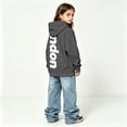 thumbnail image 3 of Shinyii Boys Pullover Hoodie Casual Letter Print Long Sleeve Sweatshirt, Grey, Sizes 2-12, 3 of 7