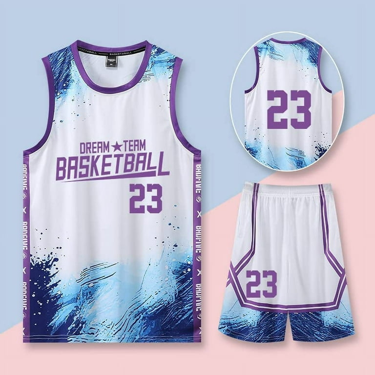 Custom Basketball Jersey for Men Youth Kids with Name Number and Team Logo,  Personalized Jerseys Blank -Fade