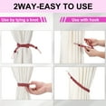 thumbnail image 4 of Uxcell 4 Pcs Curtain Tiebacks, 58cm/23 Braided Drapery Holdback Holder Curtain Ties Holdbacks Elegant Window Rope Tie Back, Pale Pink, 4 of 7