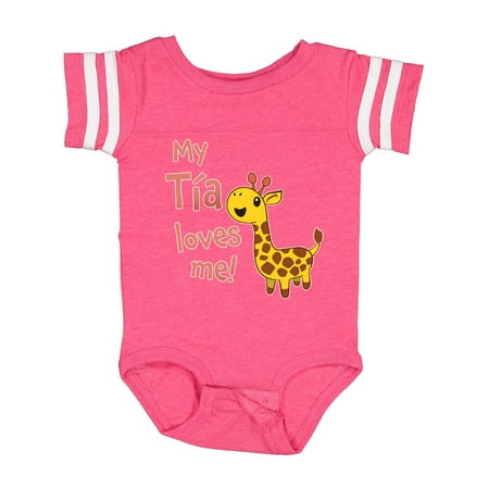 

Inktastic My Tía Loves Me- Cute Giraffe Gift Baby Boy or Baby Girl Bodysuit