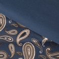 thumbnail image 4 of Superior Paisley Flannel Cotton Duvet Set, Twin, Navy Blue, 4 of 6