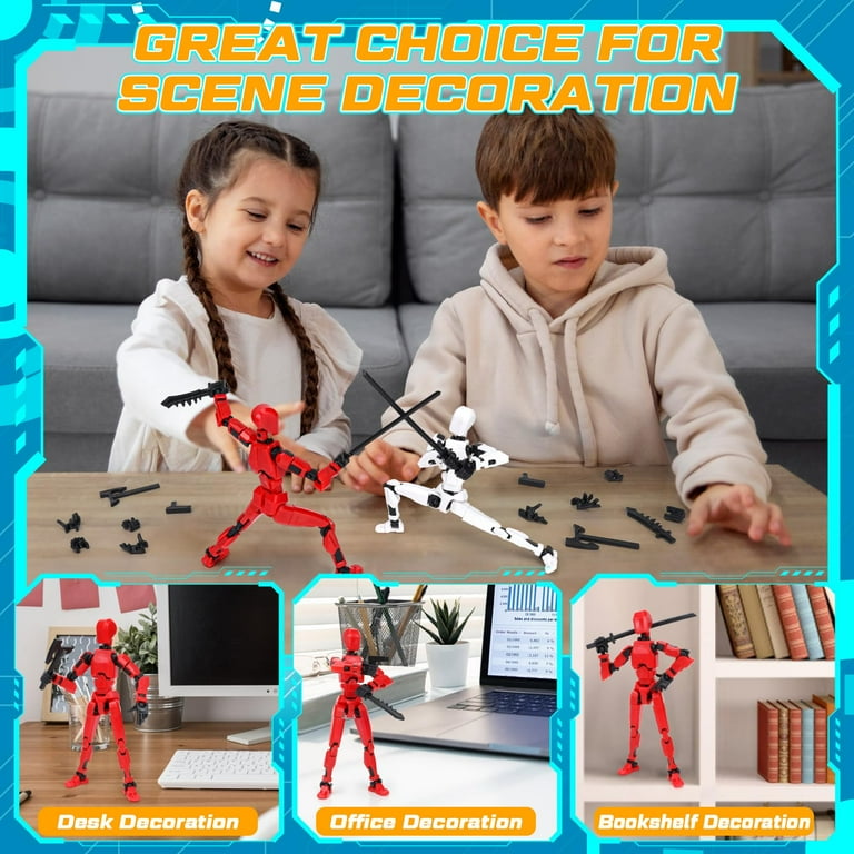 pearoft Kids' Robot Action Figure, Multi-Jointed Movable Toy