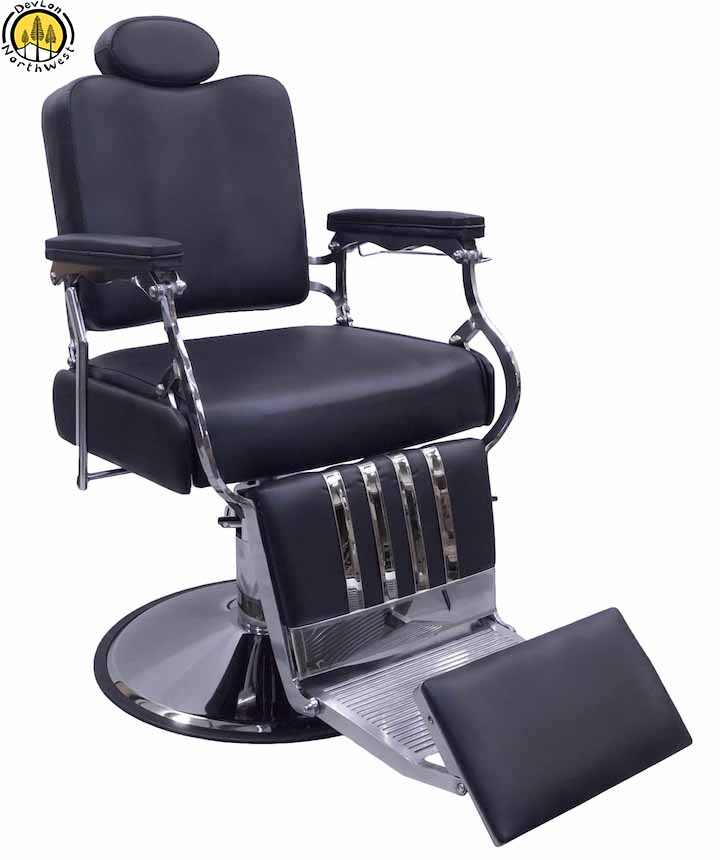 DevLon NorthWest Barber Chair Classic Reclining Barber Chair Hydraulic