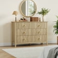 thumbnail image 1 of QinaQin Recessed Patterned Dressing Table for Bedroom, 47.2 Inches Wide, 6 Drawers, Made Of Wood, Modern Style, Suitable for Storage In Living Room, Hallway, Or Entryway, 1 of 7