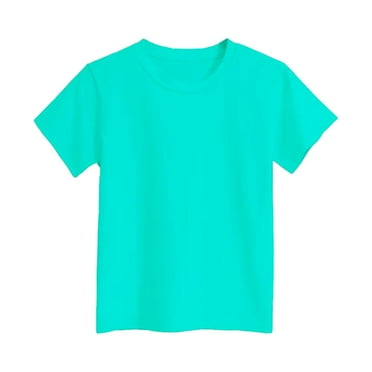 Tiijoy Girls Casual Solid Basic T-Shirt Cotton Short Sleeve T Shirt Kids Tee, Sizes 1-9
