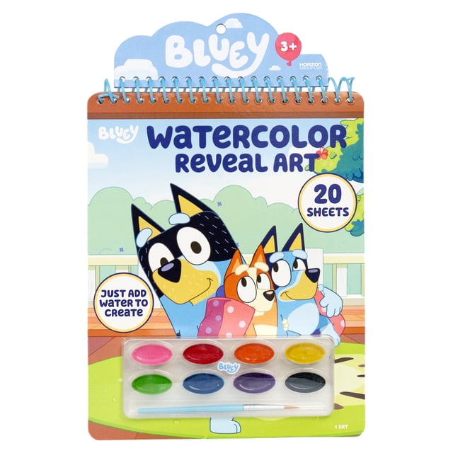Bluey Watercolor Reveal Art