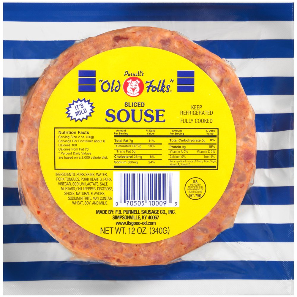Purnell's Old Folks Sliced Souse, 12 Oz.