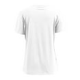 thumbnail image 5 of itsun Summer Savings Clearance 2024! T Shirts for Women, Women Blouse Casual Short Sleeve Elegant Vintage Fashion V-Neck Regular Button Tops White, 5 of 6