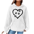 thumbnail image 2 of DPTALR Femmes Imprimé Col Rond Manches Longues Ample Chandail Simple Hauts Chandail Blouse, 2 of 4