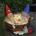 thumbnail image 2 of Exhart Solar Times Bubble Bath Garden Gnomes-Funny Gnome Couple In Bathtub, 2 of 5