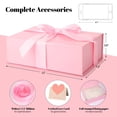thumbnail image 2 of Caja de regalo ZUVYRO Magnética Rosa 28x18x9 cm con cinta x2, 2 of 8