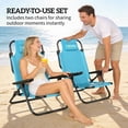 thumbnail image 4 of Outsunny Set of 2 Camping Chair with Adjustable Backrest, Light Blue, 4 of 10