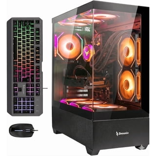 Evounic Prebuilt Liquid Cooled Gaming PC - Ryzen 7 5800X,RTX4060 8GB VR Ready,16GB RAM,1TB Nvme SSD ARGB 9Fan Wifi 6 Bluetooth 5.4 Win11