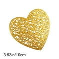 thumbnail image 2 of Eoozwa Valentines Day Heart Cup Mat Set Heat Proof Gold Foil Antiskid Table Placemats for Coffee Dining Home Decor Gift for All Ages, 2 of 6