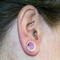 thumbnail image 3 of Tunnels Matte Pastel Pink with O-Rings - Sold as a Pair Surgical Steel, 3 of 4