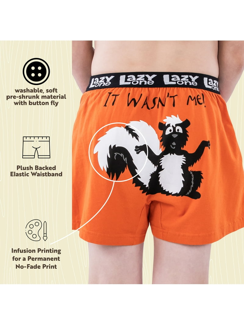 LazyOne Funny Boxers, Novelty Boxer Shorts, Kids' Underwear, Gag - Main Image