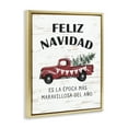 thumbnail image 4 of Stupell Industries Feliz Navidad Camioneta Roja Holiday Painting Gold Floater Framed Art Print Wall Art, 25 x 31, 4 of 10