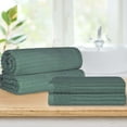 thumbnail image 2 of Superior Ribbed Cotton 4-Piece Basil Bath Sheet/ Towel Set, 2 of 7