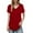Red, variant on Long T Shirts for Women Short Sleeve Summer Tops V Neck Plain Loose Casual Blouse Tunic Tops Tee Shirt