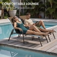 thumbnail image 4 of Crestlive Products Adjustable Steel Chaise Lounge Chair, 5‑Position Recliner with Rust-Resistant Frame (4PCS Brown), 4 of 8