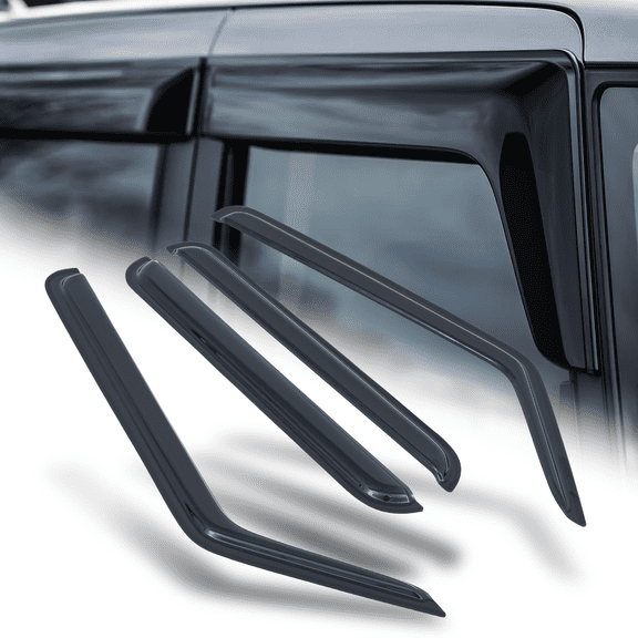 M-AUTO 4 Pieces Tape-On Window Visor Shade Vent Wind Rain Deflector for 2006-2010 Jeep Commander