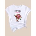thumbnail image 3 of 1pc Women'S Casual Fashion T-Shirt with Watch and Money Print, Crew Neck, Short Sleeve, Knit Polyester Fabric, Medium Stretch - Spring/Summer/Fall Top, 3 of 7