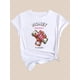 thumbnail image 3 of 1pc Women'S Casual Fashion T-Shirt with Watch and Money Print, Crew Neck, Short Sleeve, Knit Polyester Fabric, Medium Stretch - Spring/Summer/Fall Top, 3 of 7