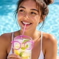 thumbnail image 6 of Funny Glasses Straws Cute Round-Shaped Plastic Straws Stylish Party and Birthday Accessories The Ideal Hands-Free Drinking Tool, 6 of 7